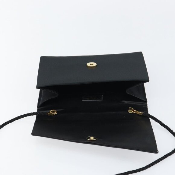 Authentic Christian Dior Shoulder Bag Nylon Black Gold - Picture 2 of 16